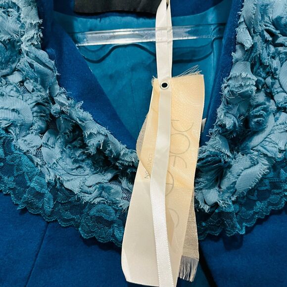 Poems Bolero Jacket Blue Rosette Romantic Beautiful Cropped SZ S MSRP 198 NWT - Picture 4 of 16